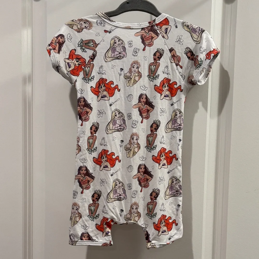 Disney Princess Patterned Baby Shortie Zippy size 3-6 months NWT